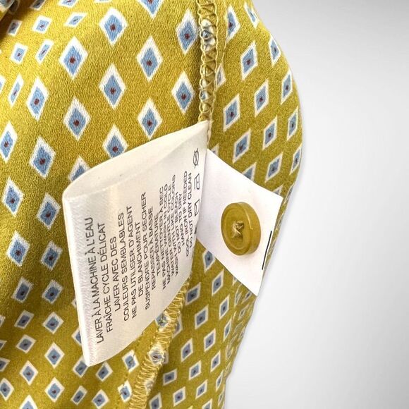 NWT Carolina Belle Sleeveless High Neck Hidden Button Down Chartreuse Top (XS) $ - Picture 11 of 12